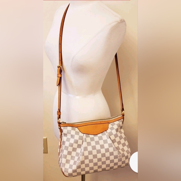 Authentic damier Azur Siracusa PM shoulder / crossbody bag. - Picture 5 of 5